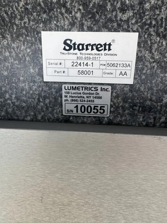 Lumetrics, Custom Optical Metrology/Inspection System, Lumetrics Measuring computer, Starrett Tru-Stone Grade - Image 10