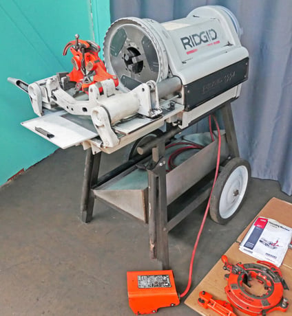 1/4" -6" Ridgid #1224, Pipe Threader, 1.5 HP, die heads - Image 3