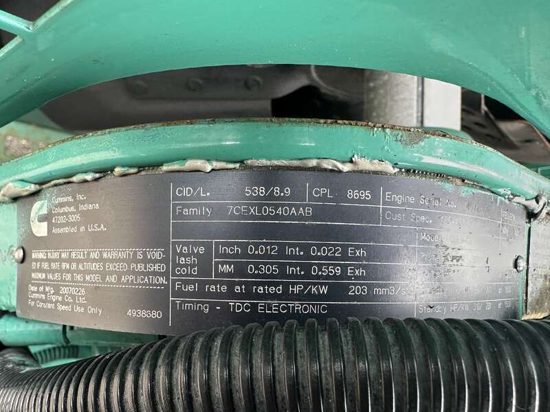 200 KW Cummins #DSHAC, Diesel Generator, QSB7-G5-NR3 engine, 364 HP, Epa Tier 3, 2007 - Image 9