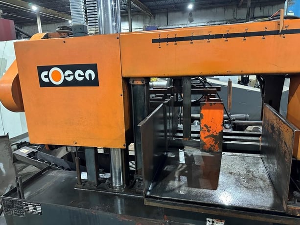 22" x 30" Cosen #C-7656NC, twin post fully automatic horizontal band saw, 262" x 2.1" x .06" blade, 2011 - Image 10