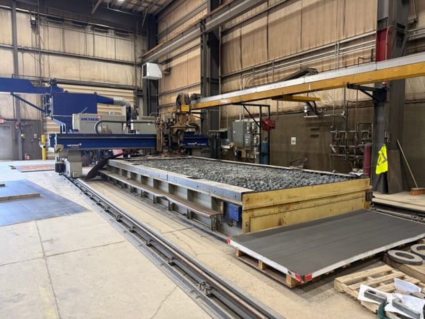 Messer #TMC4500DB, 10' x 24' heavy duty plate processing machine, Messer Global Control, 2015 - Image 2