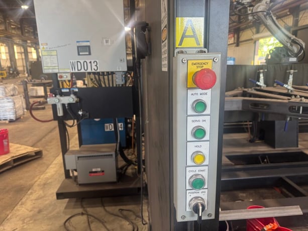 Robotic welding cell, Miller #PerformArc-PA-2200SS-70", 120" head/tail distance, 70" swing, 480 V., 2021 - Image 6