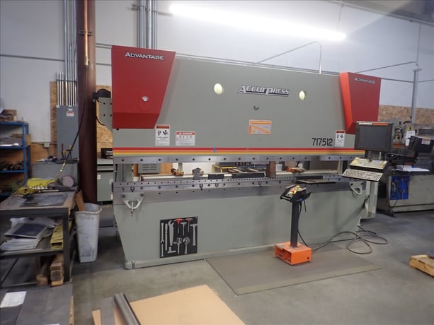 175 Ton, Accurpress #717512, CNC hydraulic press brake, 12' overall, ETS controls, 2018 - Image 1