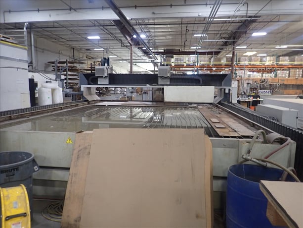 Flow #Mach-500, CNC waterjet, twin head, 16' x 20' table, Hyperjet 87,000 PSI intensifier, Advantech touch - Image 2