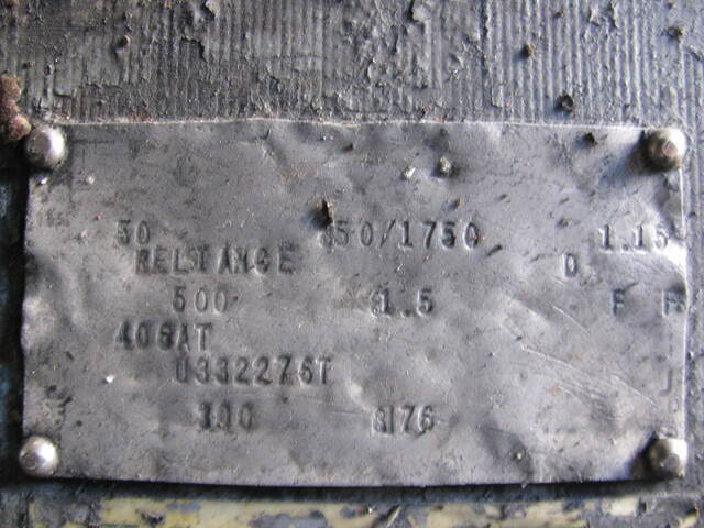 50 HP 850/1750 RPM Reliance, Frame 406AT, DPFV, stab shunt, 500 VA - Image 2