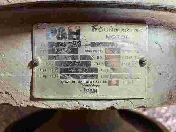 125 HP 1175 RPM P & H, Frame 505RX, TENV, 440 Volts, 305 Sec. - Image 2