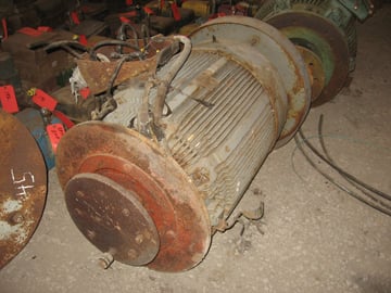 100 HP 1180 RPM Westinghouse, Frame 440HP, TEFC, VSS, vertical solid shaft, vertical solid shaft, 460 Volts - Image 1