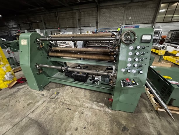 Dusenbery #635-BL, Duplex Slitter Rewinder, 62" working width, 40" max. unwind diameter, 24" max. rewind - Image 2