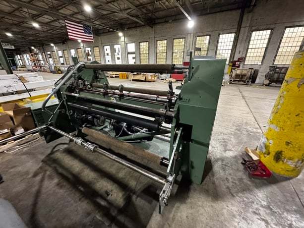 Dusenbery #635-BL, Duplex Slitter Rewinder, 62" working width, 40" max. unwind diameter, 24" max. rewind - Image 9
