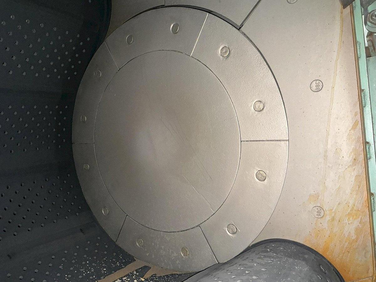 6 cu.ft. Goff #6BB, Rubber Barrel Tumble Blast Machine, 15 HP blast wheel, dust collector - Image 10