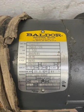 55 GPM, Goulds #3SVA1K2GO, Vertical Multi-Stage Pump, Stainless Steel, 7 stage, 7.5 HP Baldor motor @ 3450 - Image 3
