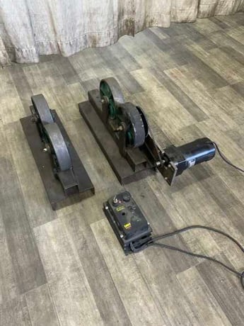 Home Made 400 lb. tank turning rolls, 8" wheel diameter, 2" wheel width, forward/reverse, 1/4 HP - Image 2