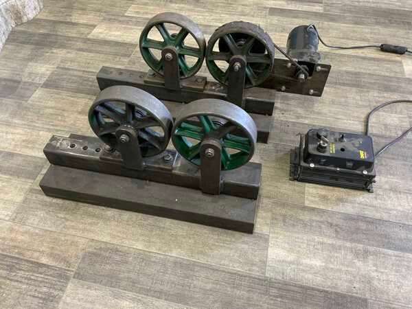 Home Made 400 lb. tank turning rolls, 8" wheel diameter, 2" wheel width, forward/reverse, 1/4 HP - Image 3