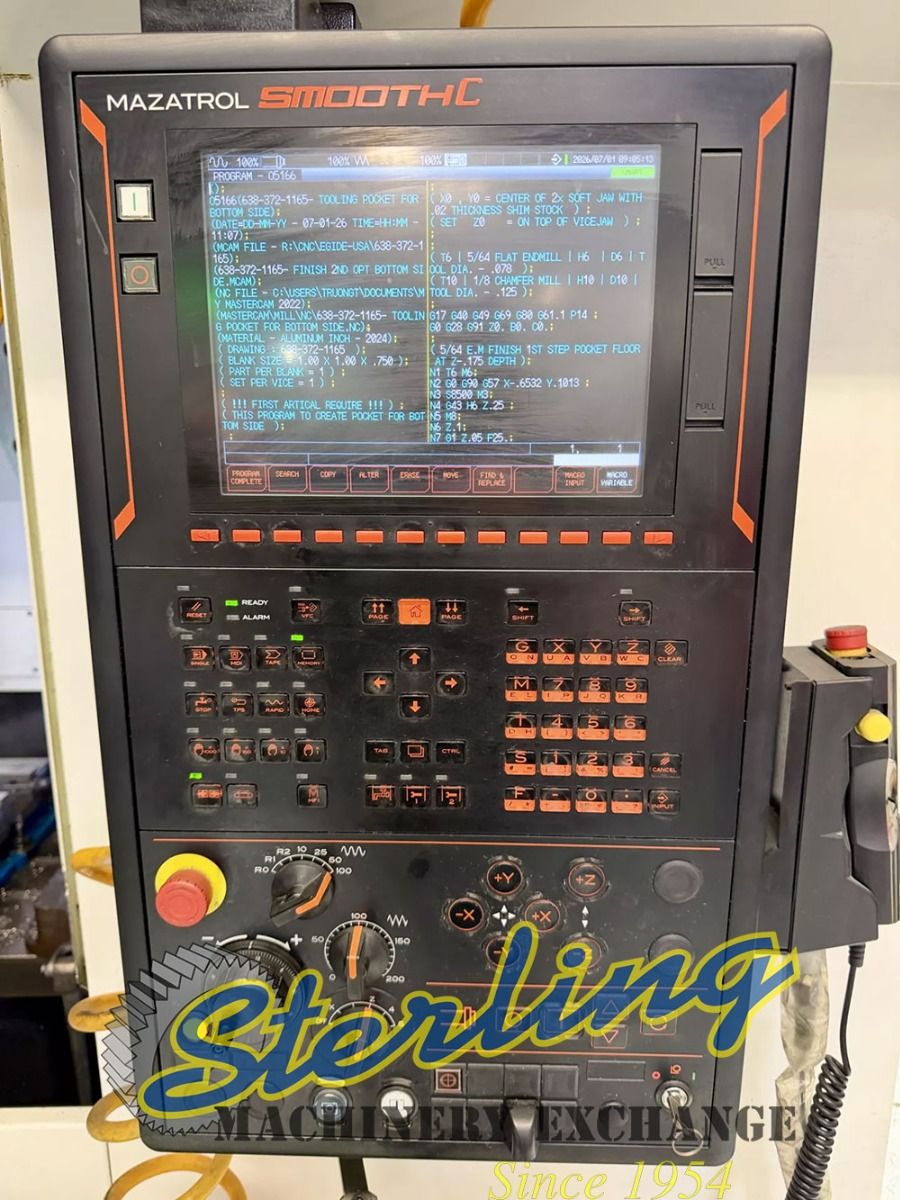 Mazak #VC-500C, 3" Axis CNC vertical machining center, 19" x 41" capacity, 2018 - Image 3