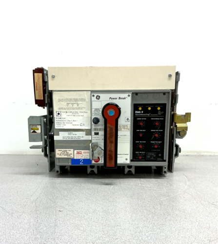 800 Amps, General Electric #TP88SSZ, Power Break Circuit Breaker, 3 Pole, 600 VAC, RMS-9 Micro Versa Trip - Image 1