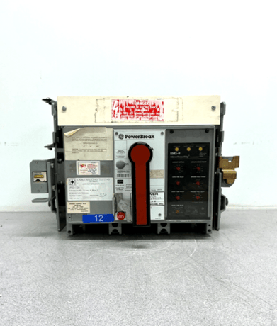 800 Amps, General Electric #TP88SSH, Power Break Circuit Breaker, 3 Pole, 600 VAC, RMS-9 Micro Versa Trip - Image 1