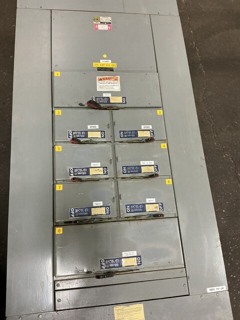800 Amp. Square D, 44-13839-10, QMB panelboard, 480 Volts, 3 phase, 3 W., (2) 200 Amp. main disconnect - Image 10