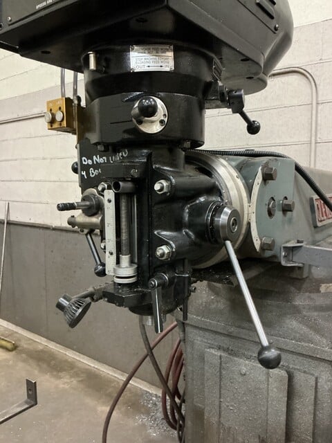 Cleveland, vertical milling machine, 10" x 52" powered table, 3 HP, 1720 RPM, variable speed, 2-axis digital - Image 10