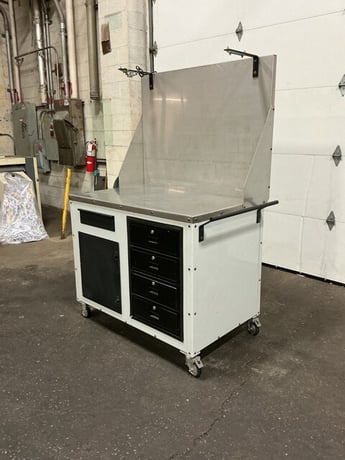 31" x 49" Stainless Steel top work bench / cabinet, 40" tall, (4) 19" x 15" x 5" drawers - Image 7