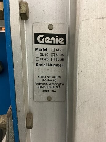 Genie #SL-15, Superlift material lift, 15' max. lift height - Image 9