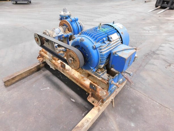 Warman #3/2-AH, slurry pump, 40 HP motor, 1780 RPM, 460 V., 3 Ph., 324T frame, TEFC, metal lined, w/ belt - Image 6