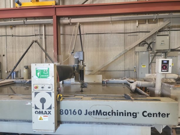 Omax #80160, JetMachining Waterjet Cutter, 80" x 160" cutting area, 50 HP pump, solids removal system & A-Jet - Image 3