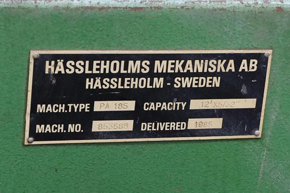 12' x 10 gauge Hassleholms Roundo #PA-185/12, 3-Roll Hydraulic Plate Bending Roll, 7.3" diameter roll, 5.5 - Image 8
