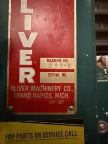 24" x 8" Oliver #299-D, Single Surface Planer, 10 HP cutterhead motor, 2 HP gear box, 15-60 FPM, sectional - Image 8
