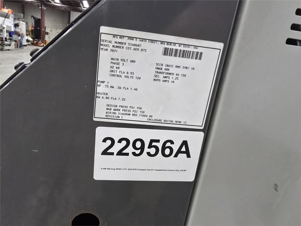 6 KW Sterling #COT.ADV.075, Compact Hot Oil Temperature Control Unit, 400°F Max, 150 PSI, 0.75 HP Pump, 480 - Image 4