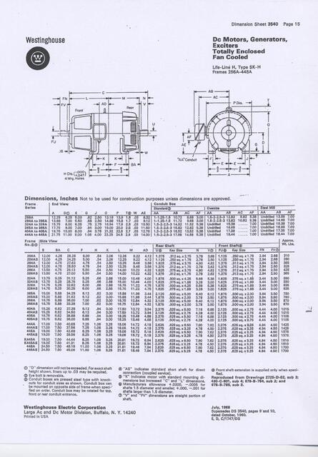 7 HP 1150 RPM Westinghouse, Frame 284A, 240 Volts, TEFC, Compound, DC Motor - Image 2