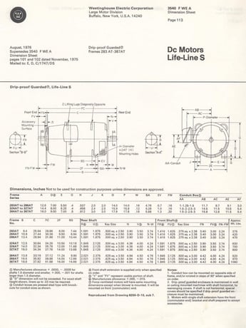 40 HP 1750 RPM Westinghouse, Frame 324AT, 240 Volts, TENV, Shunt, DC Motor 2 available) - Image 1