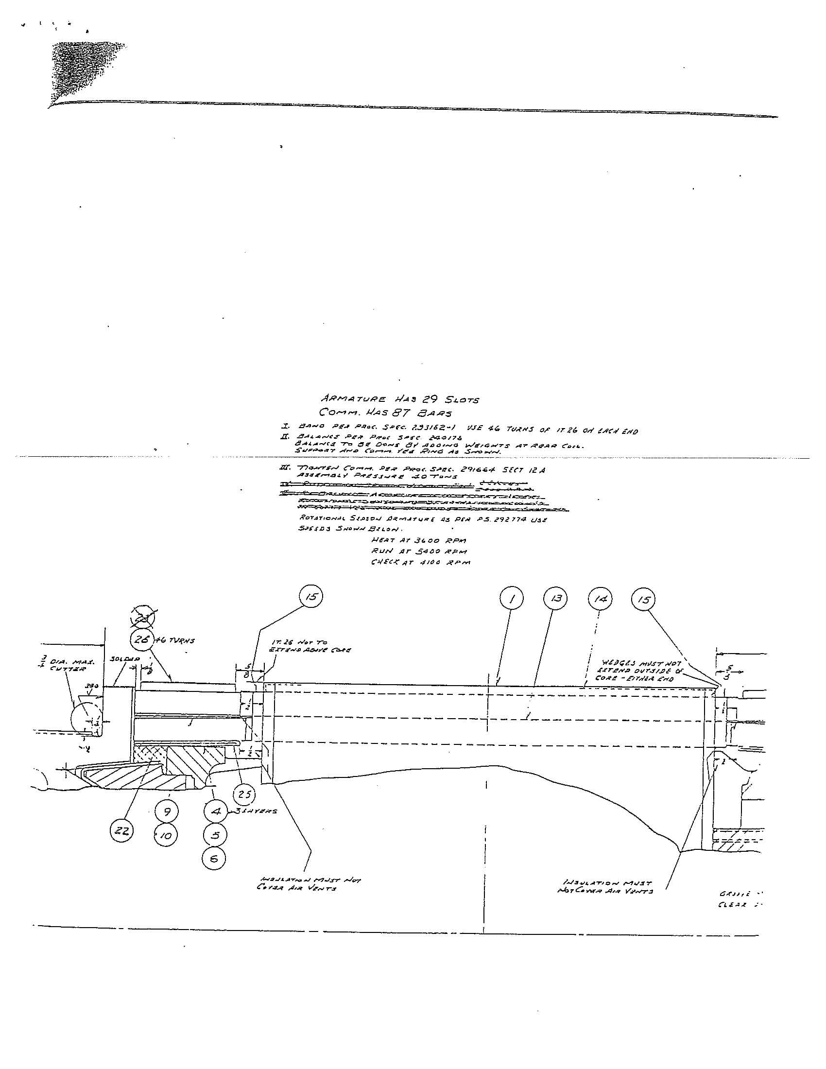 Westinghouse #1443-EC1, 4500 RPM, 400 V., DC Traction Motor, Locomotive (4 available) - Image 6