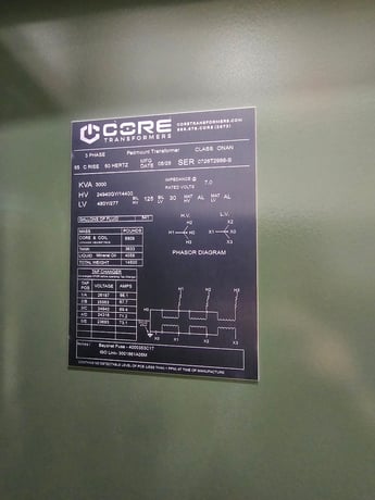 3000 kVA 24940GrdY/14400 Pri.480Y/277 Secondary, PAD, proCORE - Image 1