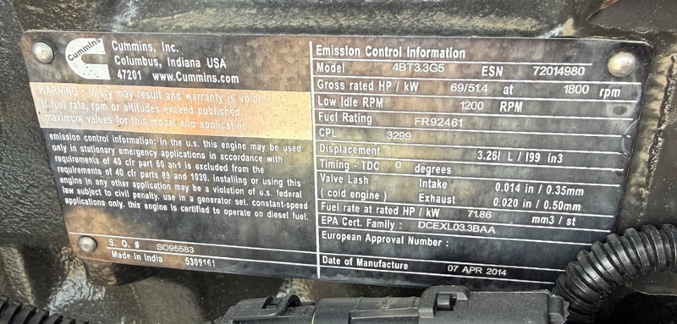35 KW Cummins / Onan #C35-D6, Diesel Generator - Image 5
