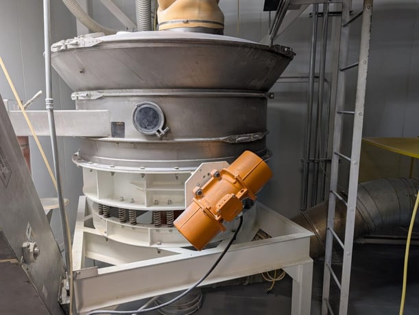 Kason #K60/72-1FBD-SS, Vibrobed fluid bed dryer, 60" diameter, 304 Stainless Steel, 2000 lbs./hr., 0.5 MM BTU - Image 1