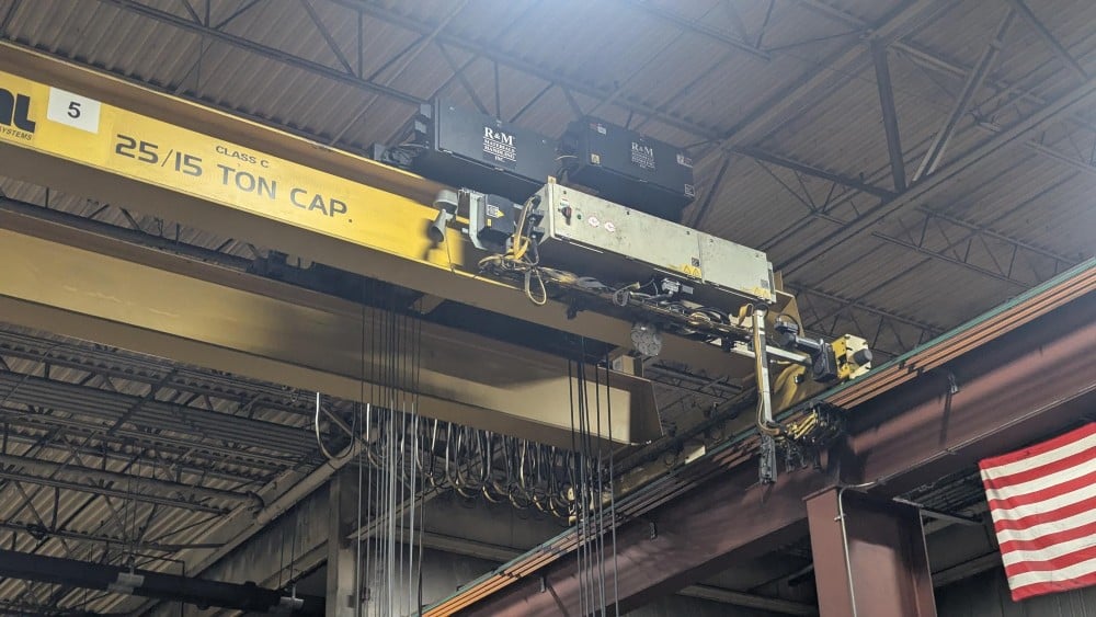 25/15 Ton, R & M, 34' 0" Span, 26' Lift, Pendant Control, VFD Bridge/Trolleys, 2012 [#2759] - Image 2