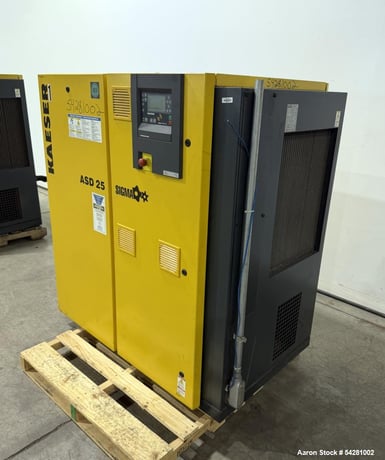 112 CFM, 125 PSIG, Kaeser #ASD-25, Industrial Rotary Screw Air Compressor, Sigma Control 2, 25 HP, 33000 load - Image 2