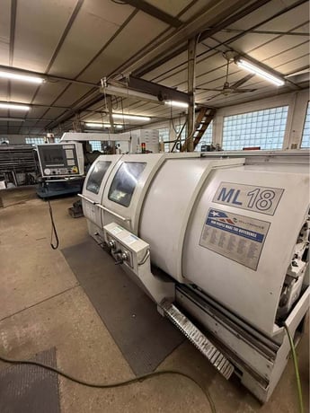 Milltronics #ML-18, CNC Lathe, 18.7" swing, 60" machining length, 2.5" bar, 15 HP, 2600 RPM, tailstock - Image 1