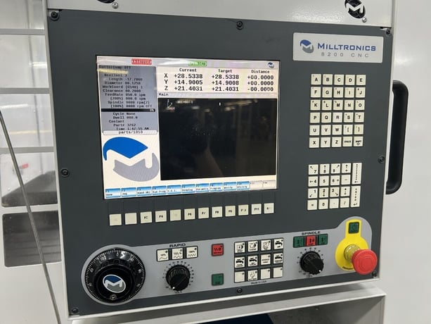 Milltronics #VM25IL, CNC Vertical Machining Center, 50" X, 25" Y, 24" Z, 56" x 24" table, 24/15 HP, 10,000 - Image 7