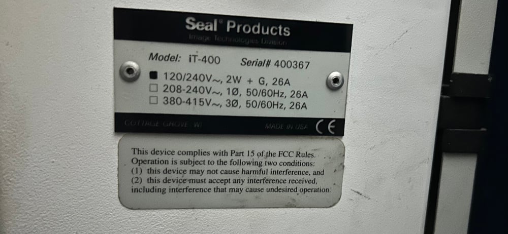41" Seal #Image-400, laminator w/ heater, great condition - Image 10