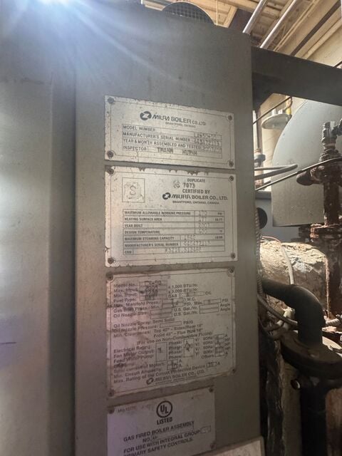 Miura #LX-50-05, Watertube Boiler, Ultra Low NOx, Natural Gas, 50 HP - Image 4