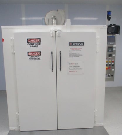 48" width x 60" H x 48" L Grieve #TBH-550, Electric, 550°F, Stainless Steel w/ Cart, like new - Image 1