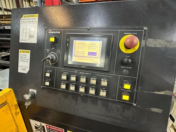 22 Ton, Amada #EM-2510NT, servo driven turret punch, 50" x 196" sheet, 2006 - Image 3