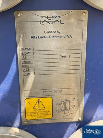 Alfa Laval Temperature Control Skid, Stainless Steel, w/ 18.4 sq.ft heat exchanger (2 available) - Image 7