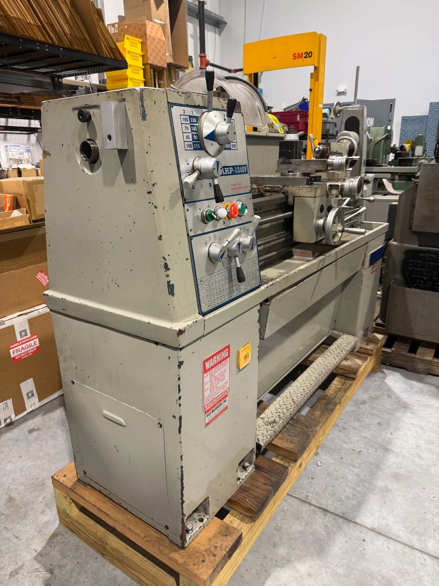 13"/19" x 40" Sharp #1340F, precision gap lathe, 8" Bison 3-jaw chuck, 1-1/2" bore, 1800 RPM, D1-4, 2001 - Image 3