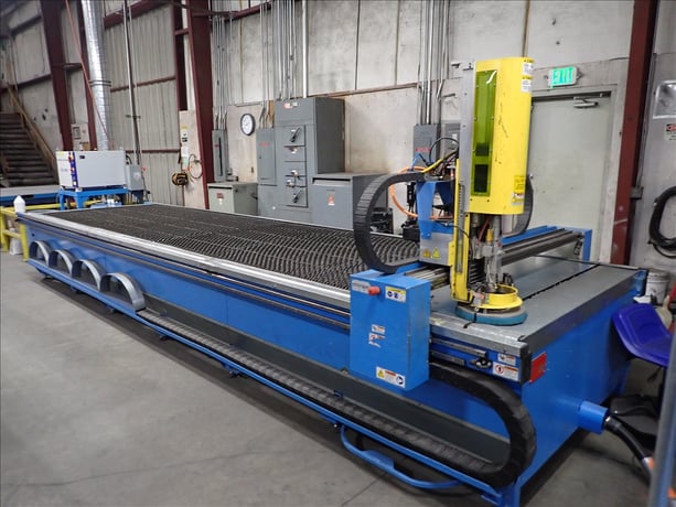 Lockformer #Lasermax-520, CNC laser cutter, 5' x 20' table, IPG YLS-1500 laser, Lasermech head, chiller - Image 2