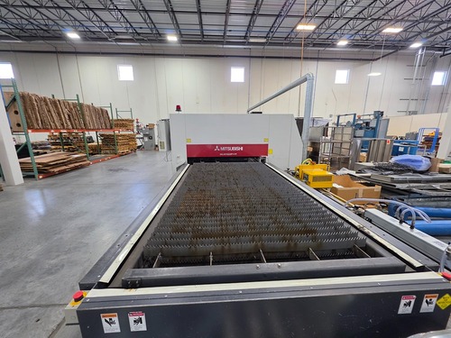 Mitsubishi #ML-3015LVP-Plus, CNC CO2 Laser, 4000 watt, 120" x 60" max. sheet, 122" X, 61" Y, 3.54" Z, pallet - Image 8