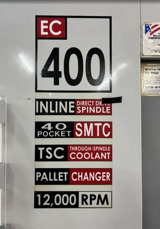 Haas #EC-400, CNC Horizontal Machining Center, 15.7" x 15.75" pallet, 22" X, 25" Y, 22" Z, 30 HP, 12000 RPM - Image 3