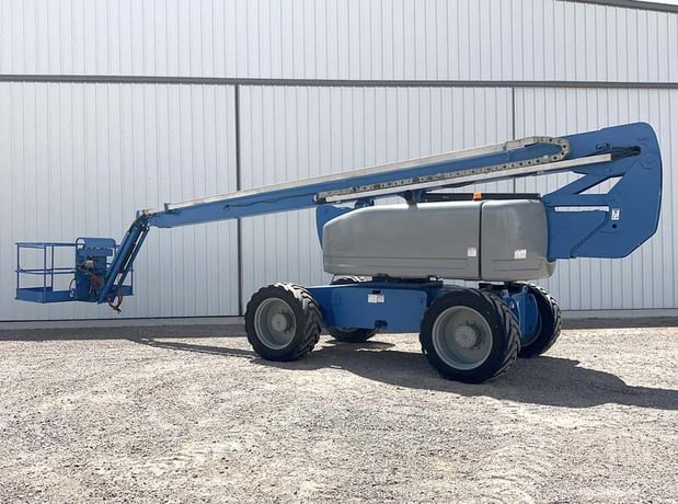 500 lb. Genie #Z-80/60, boom lift, 78' lift, Perkins 408D-33 diesel engine, 4X4, pneumatic tires, 2010 - Image 4