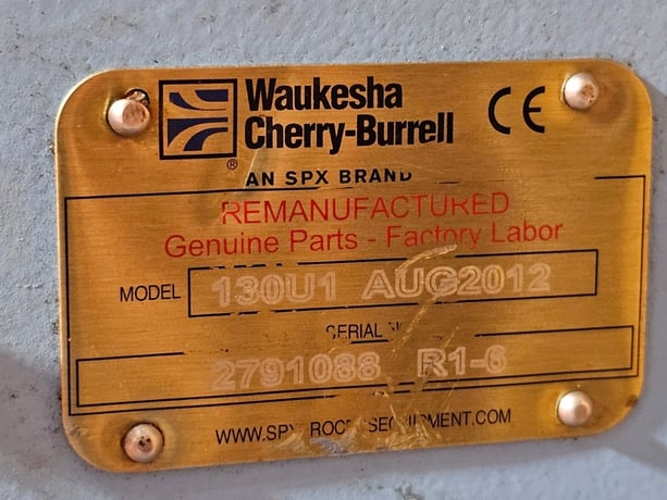 Waukesha #130U1, Rotary Lobe Positive Displacement Pump, Universal I, Stainless Steel, 3" Tri-Clamp - Image 3